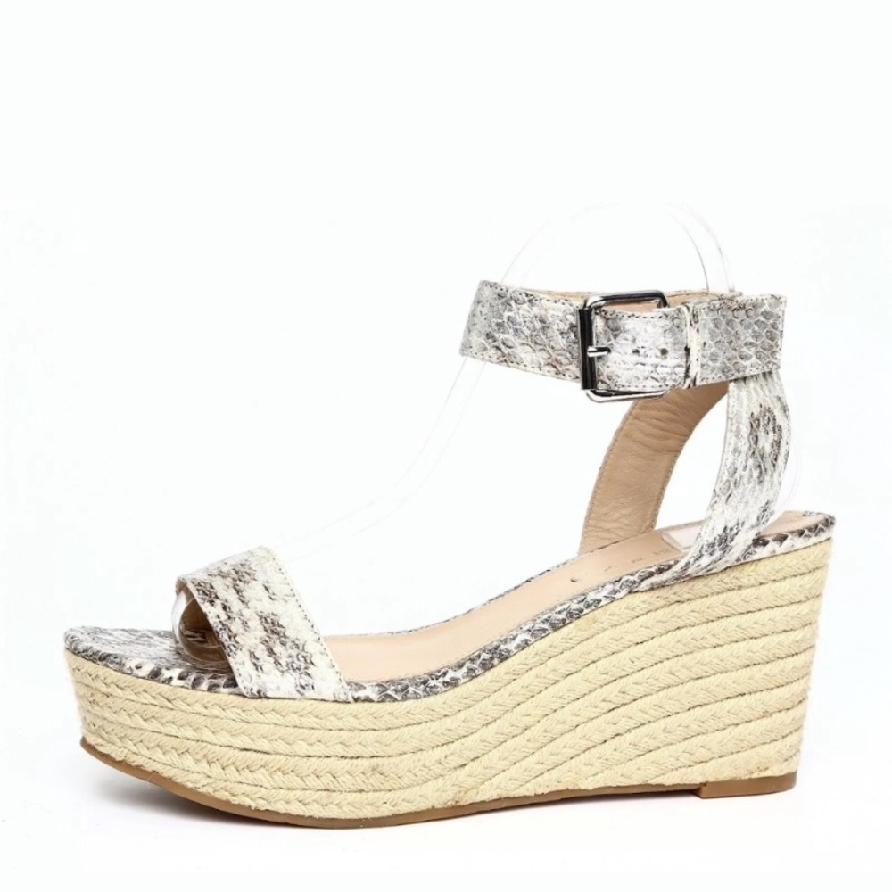 Via Spiga snakeskin wedge sandals